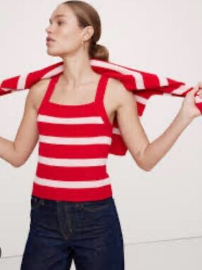 Banana Republic Cashmere Square-Neck Sweater Tank
